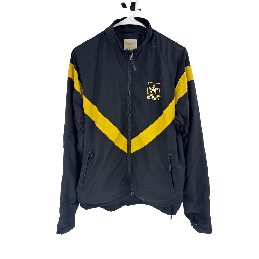 US Army APFU Fitness Uniform Jacket Black Yellow Small Regular 8415-01-623-8623